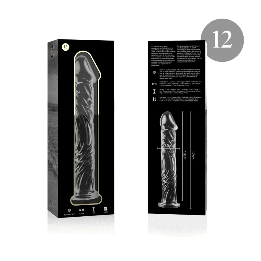 NEBULA SERIES BY IBIZA - MODELL 12 DILDO BOROSILIKATGLAS 17 X 3,5 CM ROSA